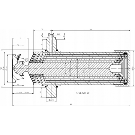Zestaw Hydrauliczny WYWROTU NA TYŁ 4,6 m 1432 mm 12T KIPRA 12V